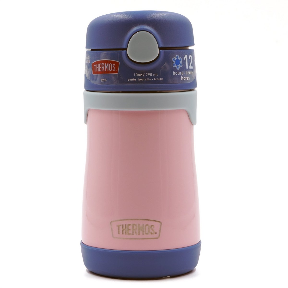 Thermos 10 oz. Kid's Vacuum Insulated Stainless Steel Straw Water Bottle - Pink