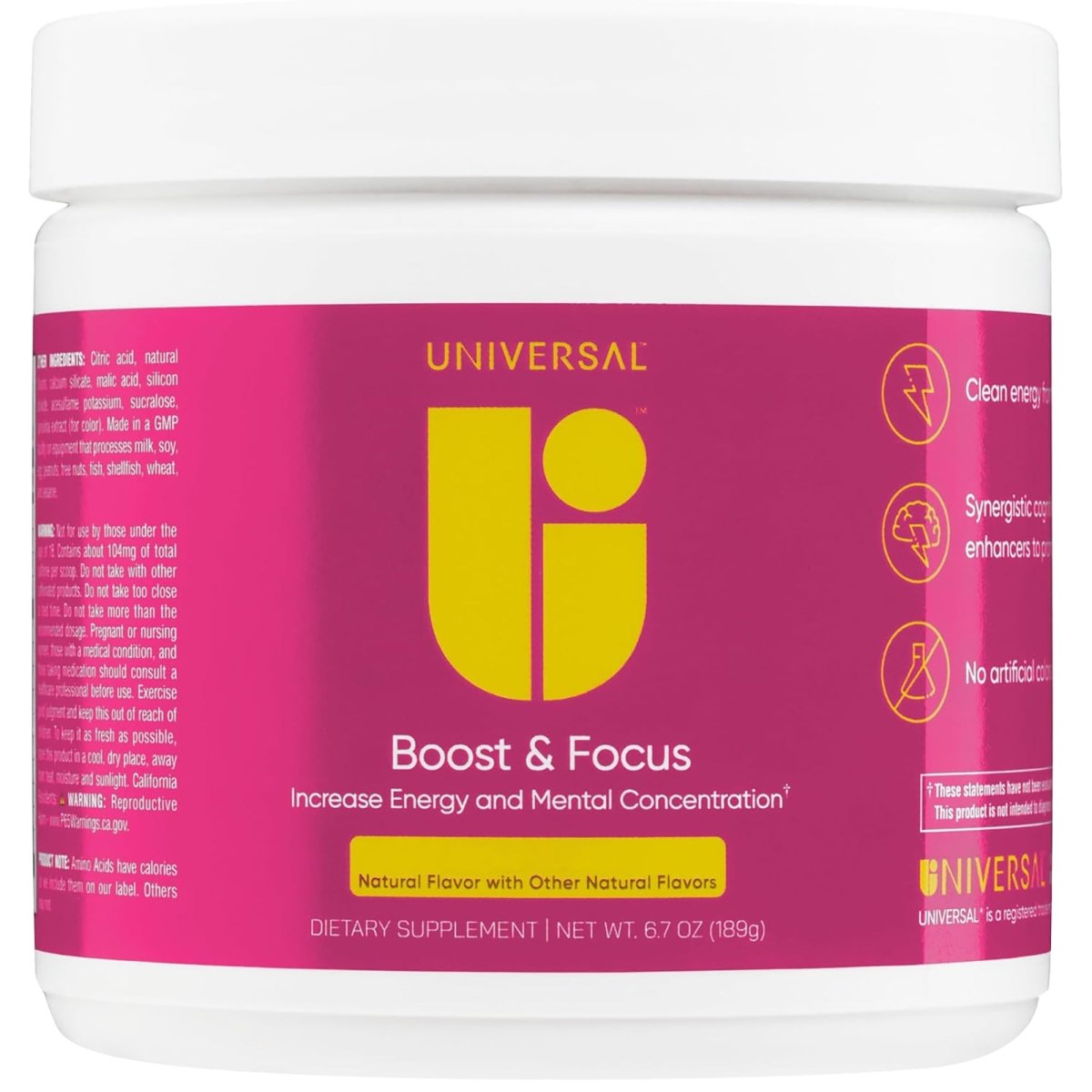 Universal Boost and Focus Powder Dietary Supplement