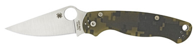Spyderco C81GPCMO2 Para-Military2 Folder 3.4" CPMS30V Flat Ground Plain G10 Camo