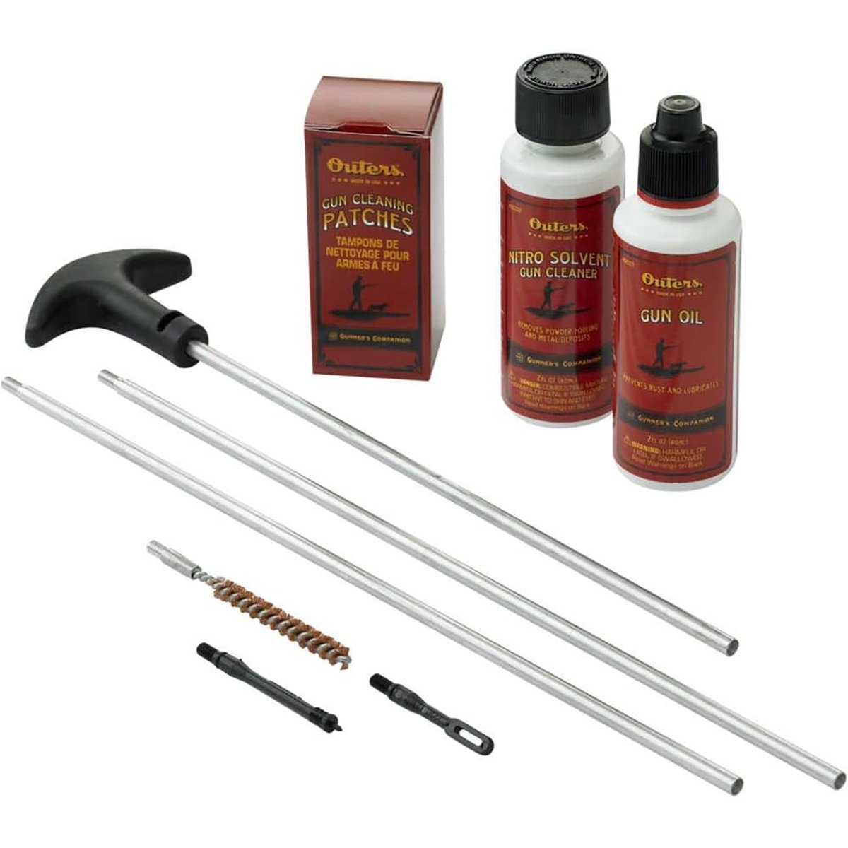 Outers Aluminum Rod Universal Cleaning Kit Box with Brushes