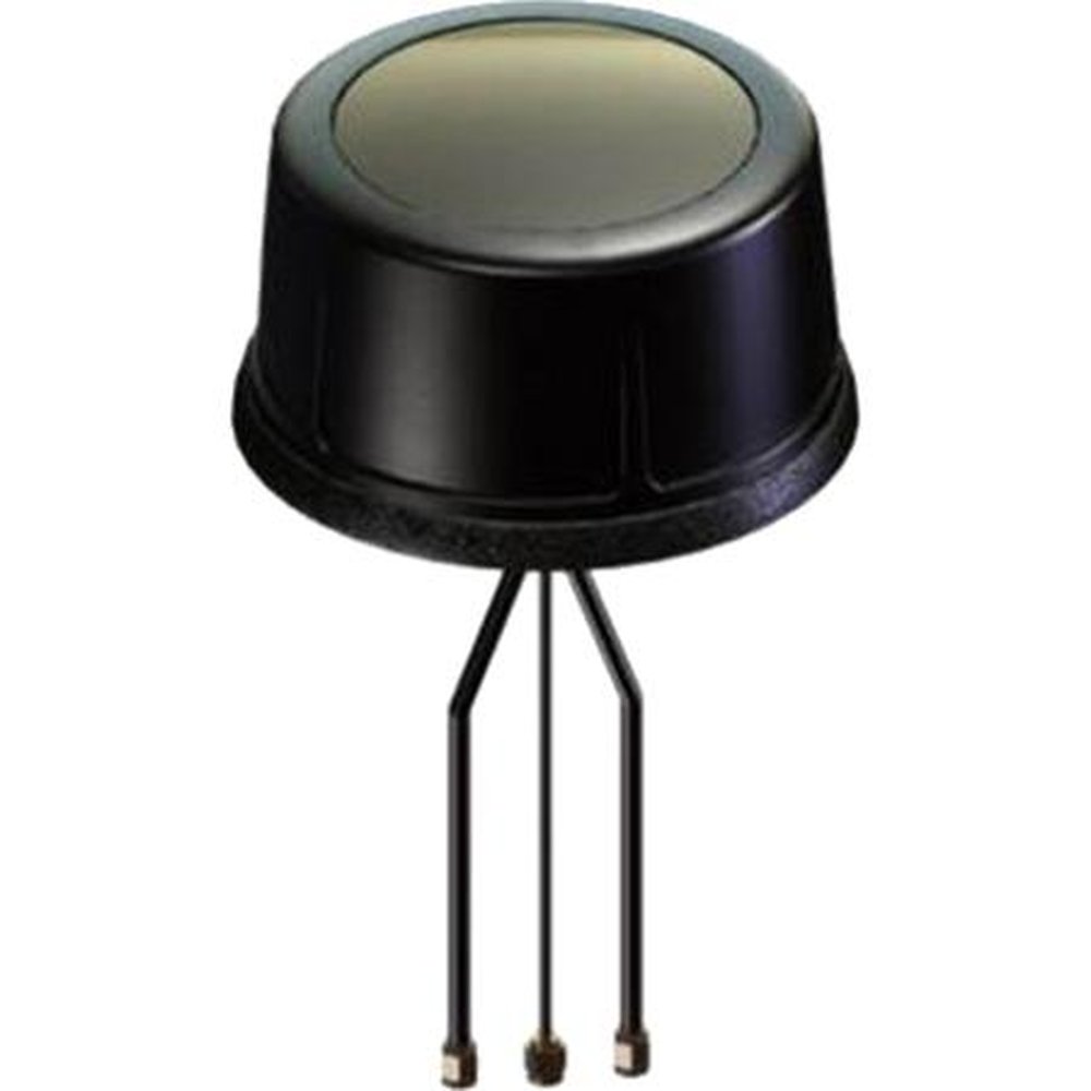 TE VLT69273B2NG-518A 698-960/1710-2700 Mhz Vehicle 3-Port MIMO Puck Antenna.2-Ports 4G/LTE, 1-Port GPS with SMA Male Connectors.Black