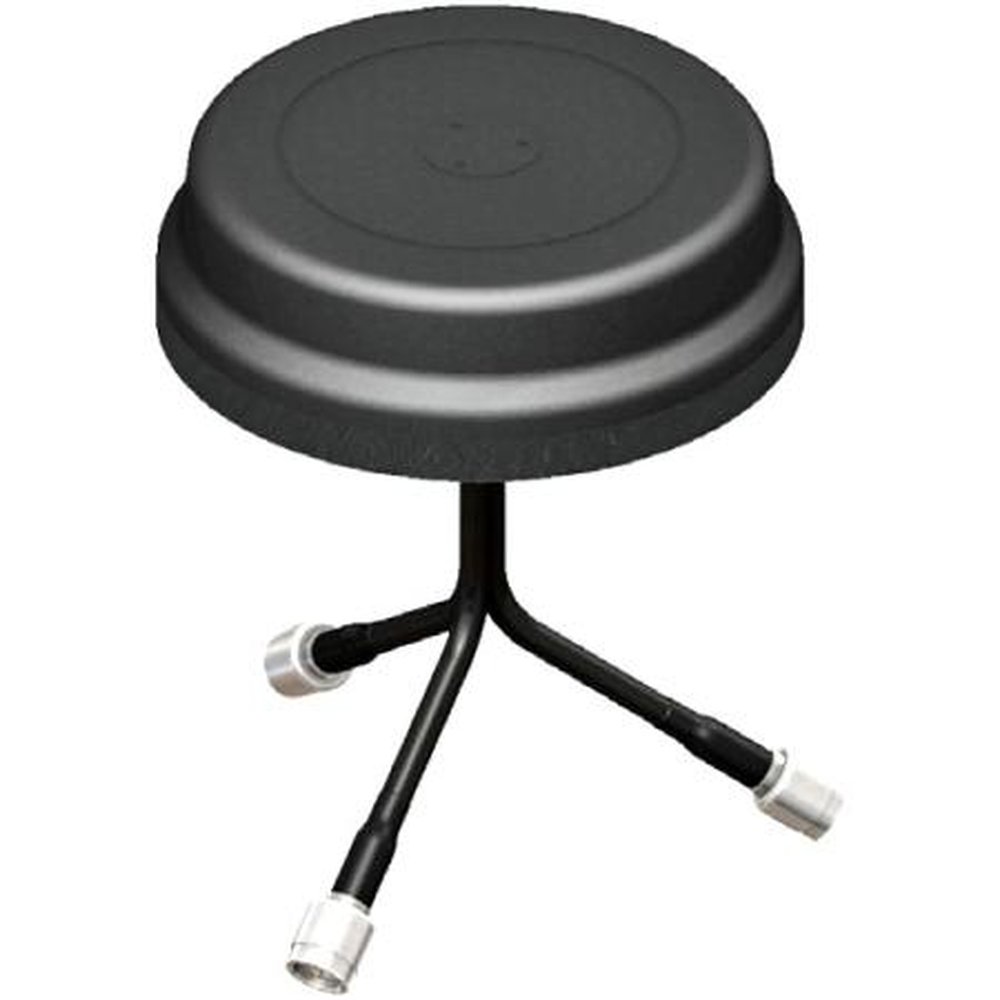 TE VMD24493RSM-366 MIMO Dual Band 2400-2500/4900-5850 Mhz Low Profile Antenna.Permanent Stud Mountable.3dBi Gain.Includes 12ft Cable with RP-SMA