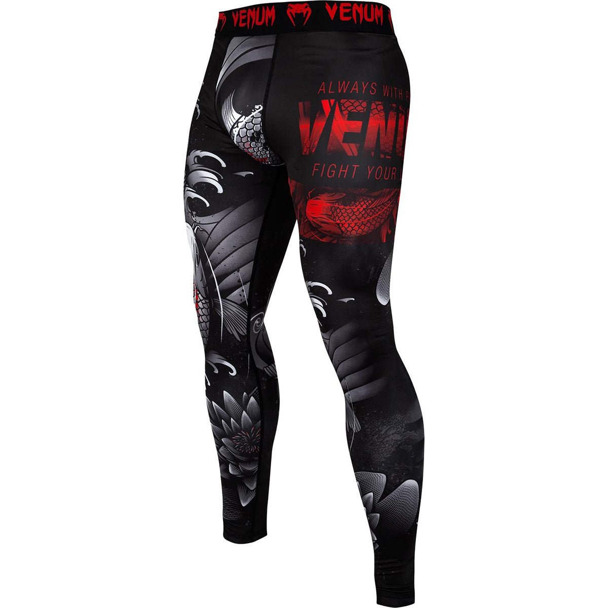 Venum Koi 2.0 Dry Tech MMA Compression Spats - Black/White